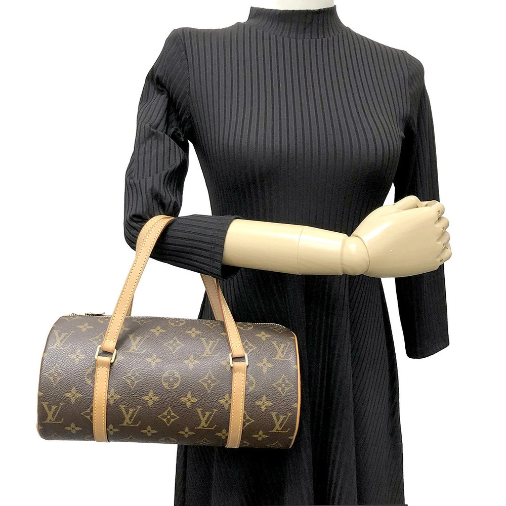 Louis Vuitton Papillon Monogram Canvas Top Handle Bag Brown